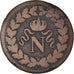 Coin, France, Decime, 1814, Strasbourg, VF(20-25), Bronze, Gadoury:195