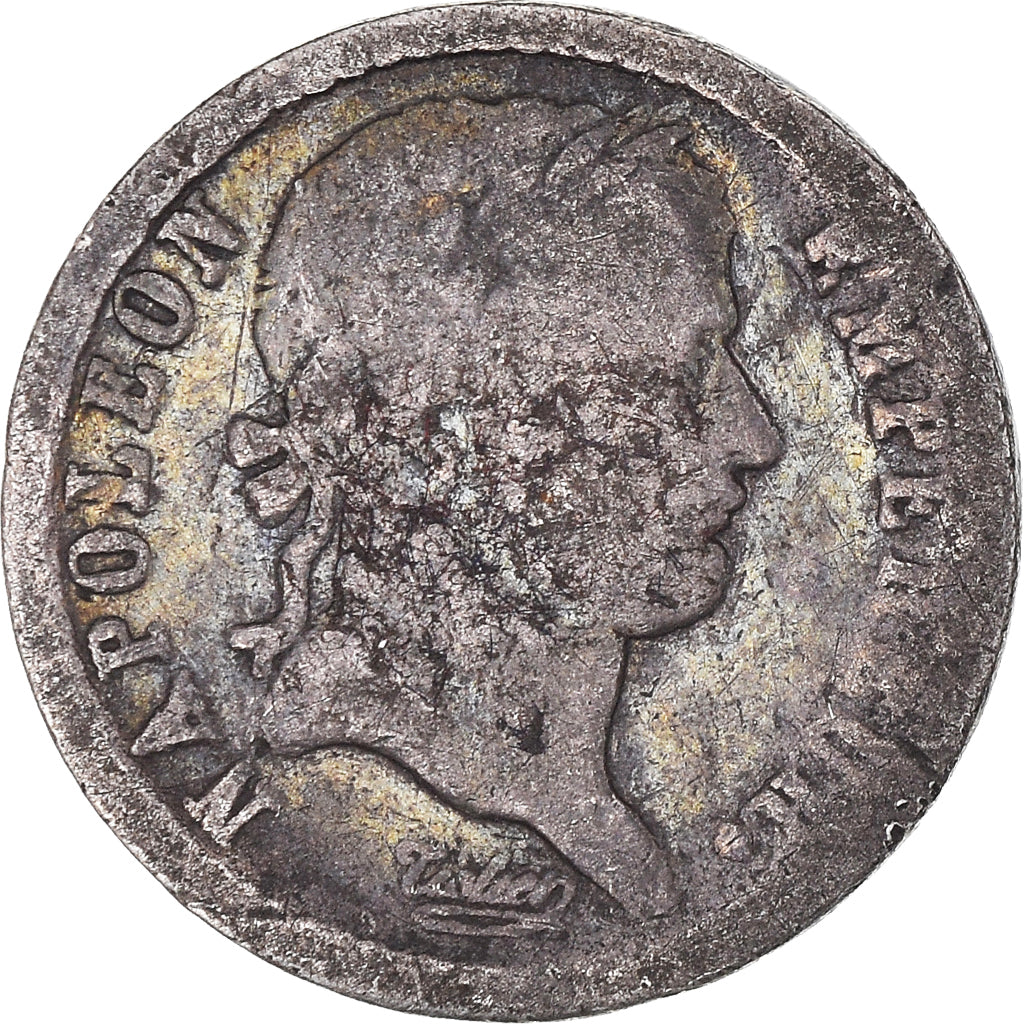 Moeda, França, Napoléon I, 1/2 Franc, 1808, Paris, VF(20-25), Prata, KM:680.1