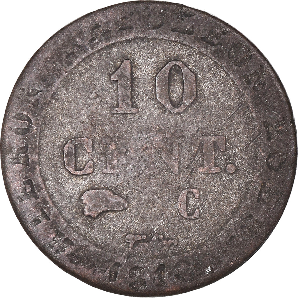 Moneta, Stati tedeschi, WESTPHALIA, Jerome, 10 Centimes, 1812, Cassel, MB