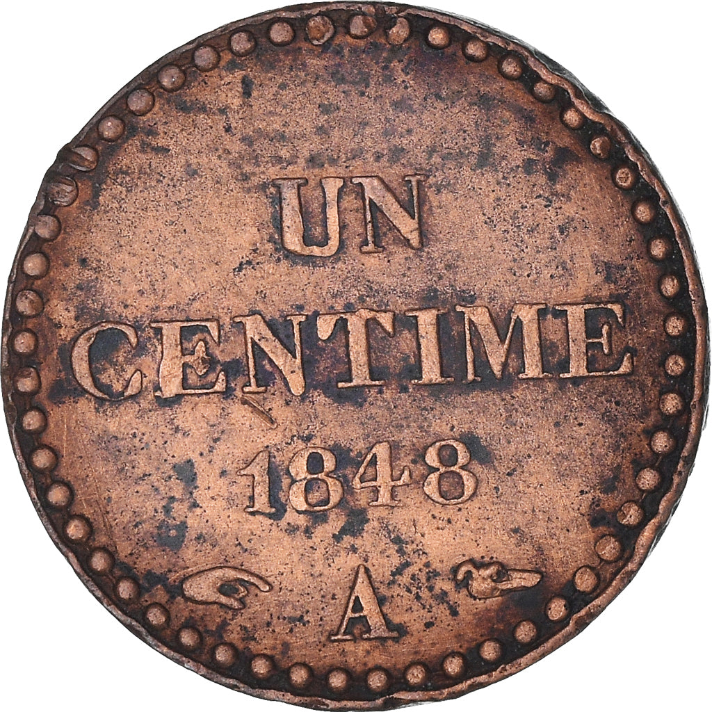 Coin, France, Dupré, Centime, 1848, Paris, VF(30-35), Bronze, KM:754
