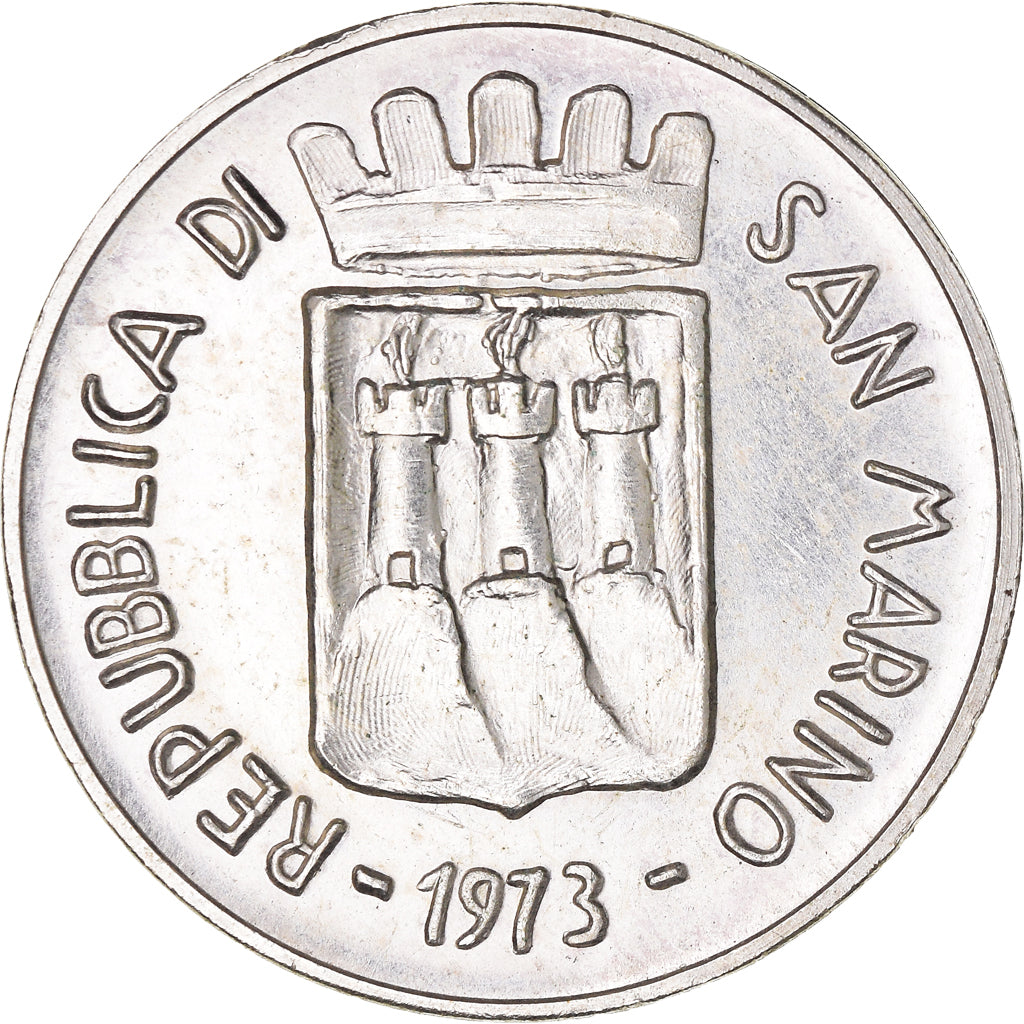 Coin, San Marino, 500 Lire, 1973, Rome, MS(65-70), Silver, KM:29