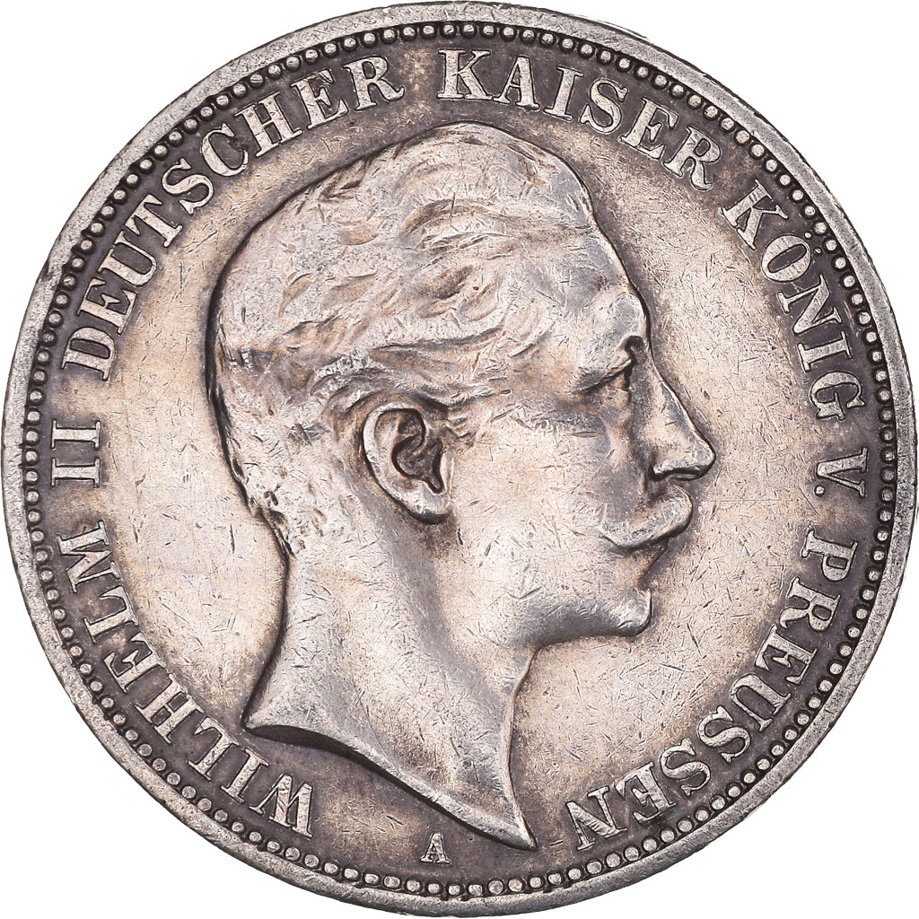 Coin, German States, PRUSSIA, Wilhelm II, 3 Mark, 1911, Berlin, EF(40-45)