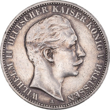 Coin, German States, PRUSSIA, Wilhelm II, 3 Mark, 1911, Berlin, EF(40-45)