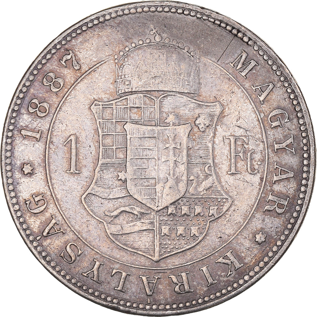 Coin, Hungary, Franz Joseph I, Forint, 1887, Kremnitz, EF(40-45), Silver, KM:469