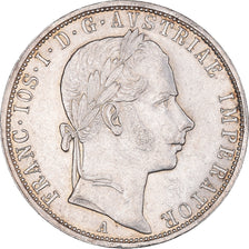Munten, Oostenrijk, Franz Joseph I, Florin, 1858, Vienna, ZF+, Zilver, KM:2219