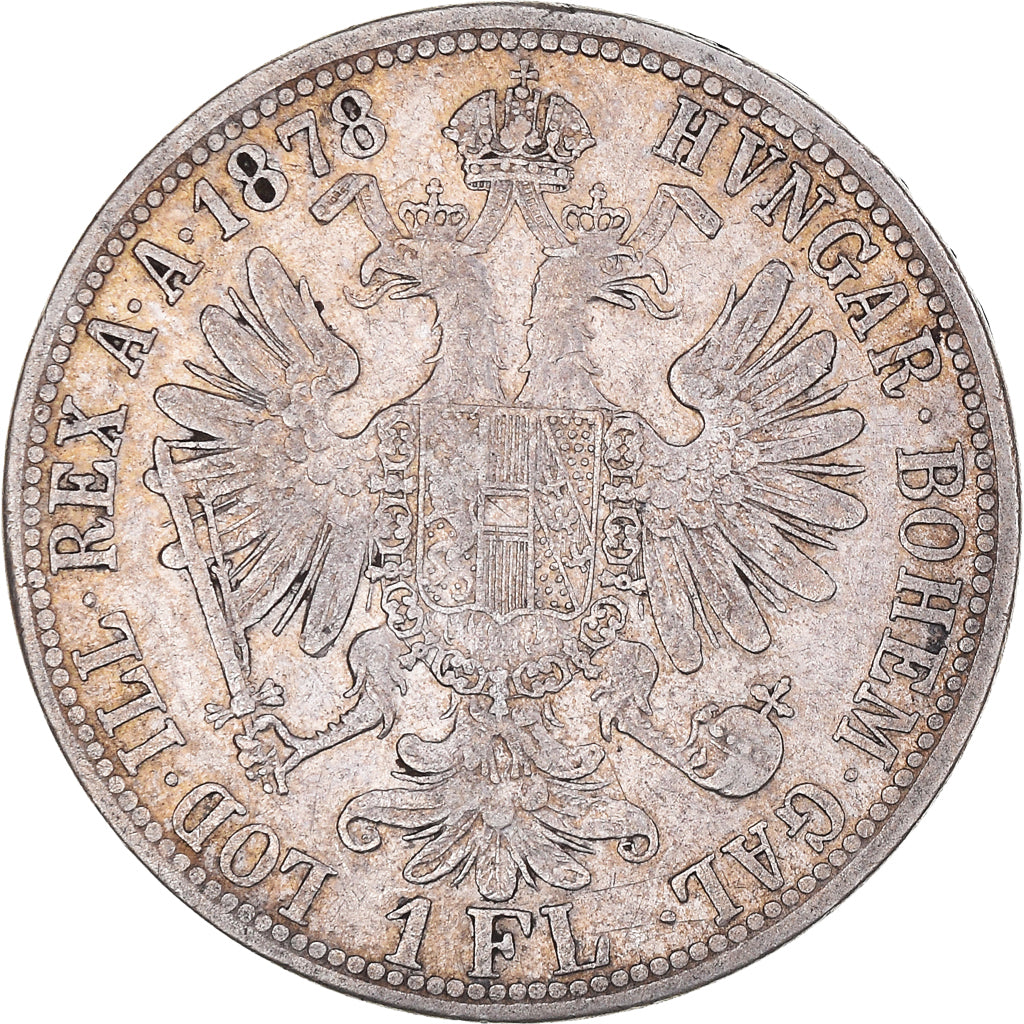 Münze, Österreich, Franz Joseph I, Florin, 1878, Vienna, S+, Silber, KM:2222
