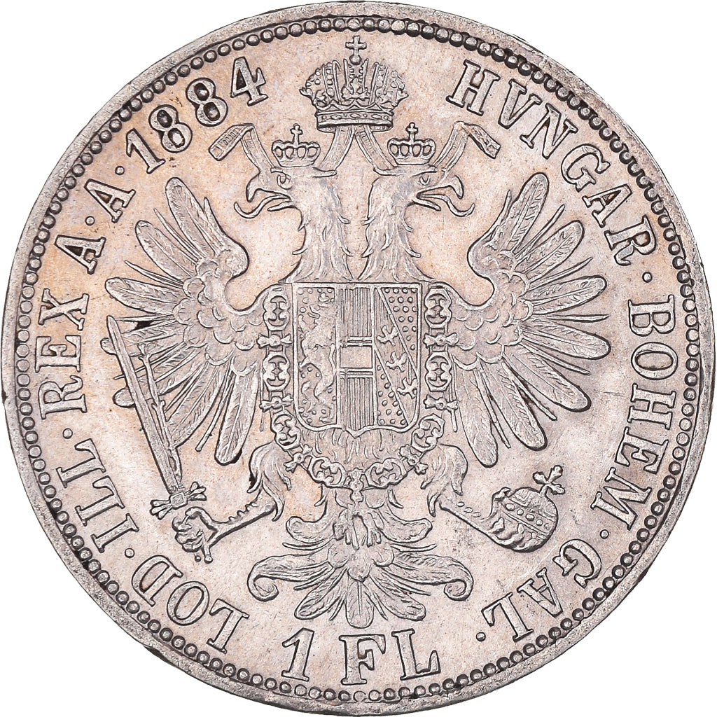 Moneta, Austria, Franz Joseph I, Florin, 1884, Vienna, BB+, Argento, KM:2222