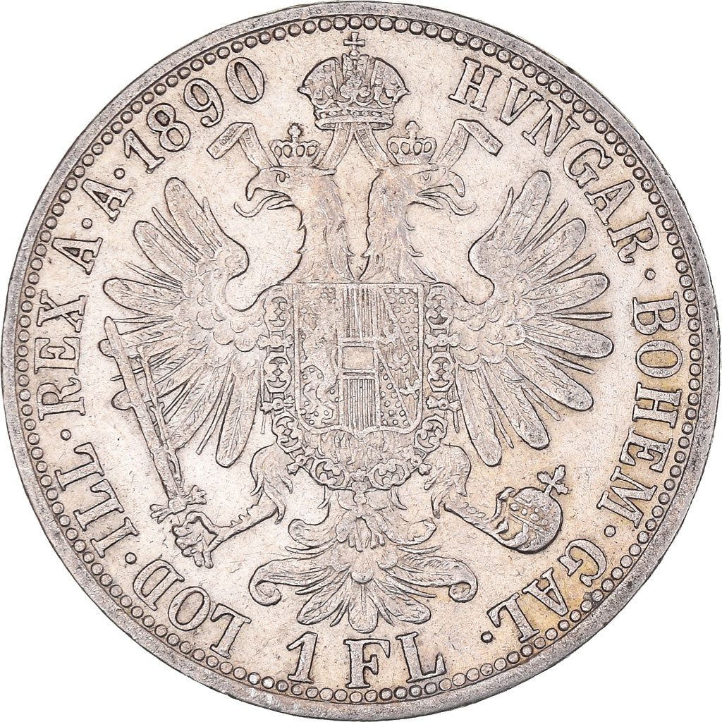 Moneda, Austria, Franz Joseph I, Florin, 1890, Vienna, MBC+, Plata, KM:2222