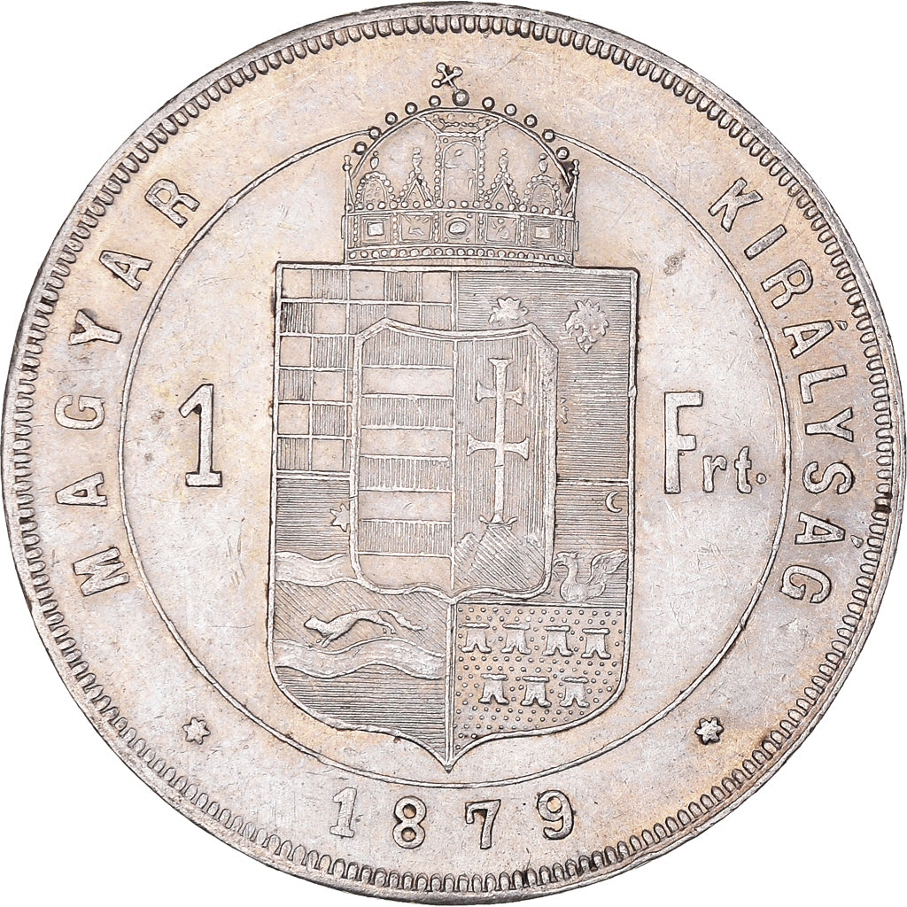 Coin, Hungary, Franz Joseph I, Forint, 1879, Kremnitz, AU(50-53), Silver