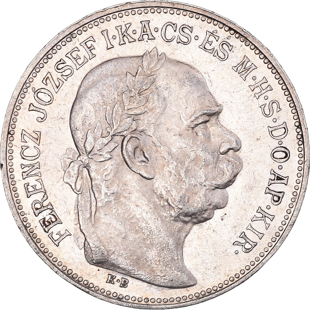 Moneda, Hungría, Franz Joseph I, 2 Korona, 1912, Kormoczbanya, MBC, Plata
