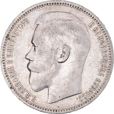 Coin, Russia, Nicholas II, Rouble, 1898, Paris, VF(30-35), Silver, KM:59.2