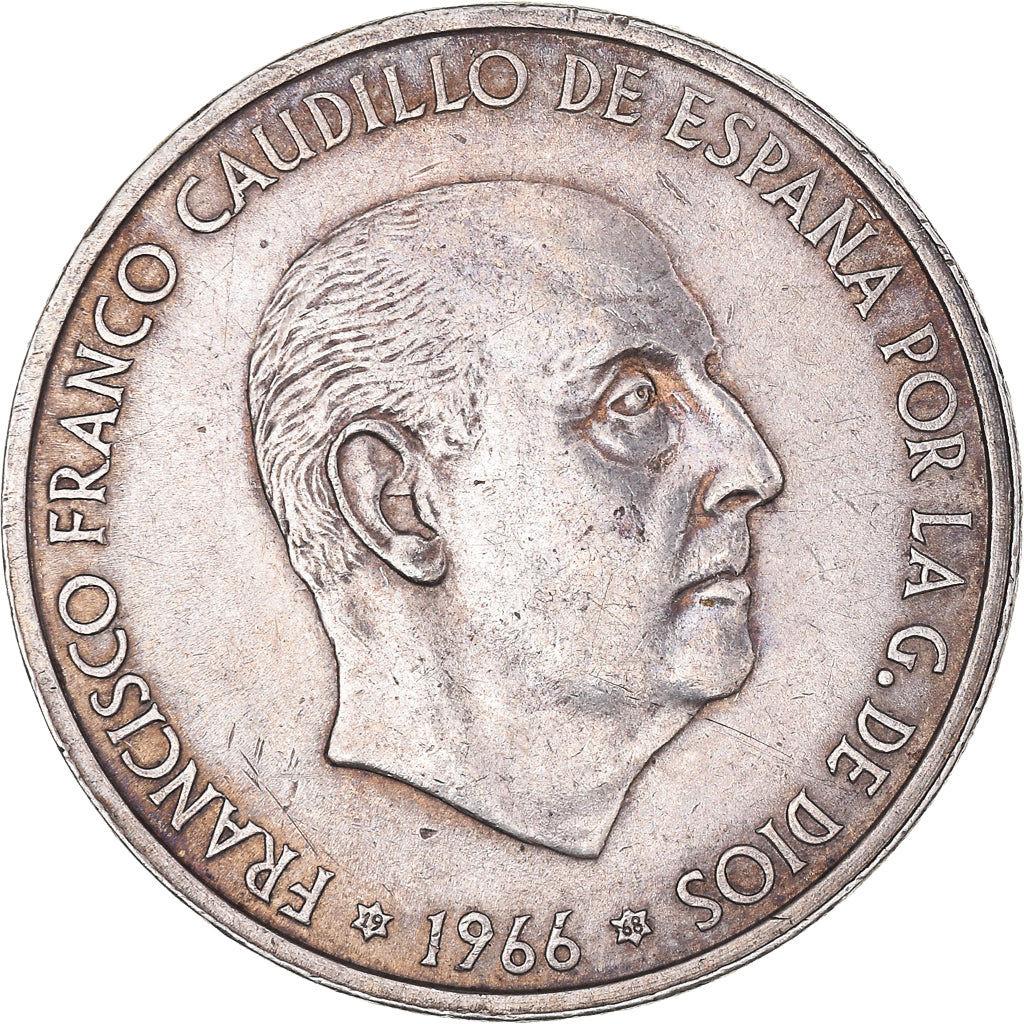 Monnaie, Espagne, Caudillo and regent, 100 Pesetas, 1966 (68), Madrid, TTB+