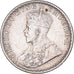 Munten, INDIA-BRITS, George V, 1/2 Rupee, 1916, Bombay, ZF, Zilver, KM:522