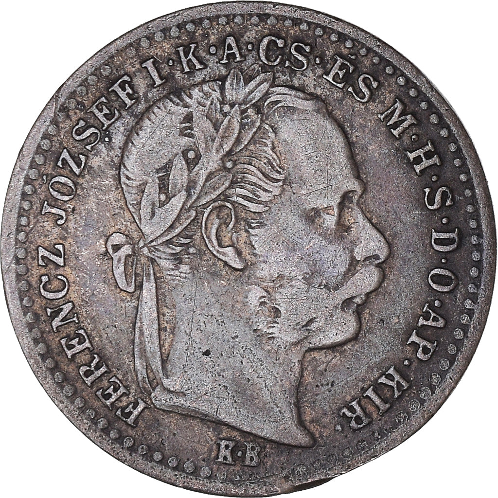 Moneta, Ungheria, Franz Joseph I, 10 Krajczar, 1870, Kremnitz, MB+, Argento