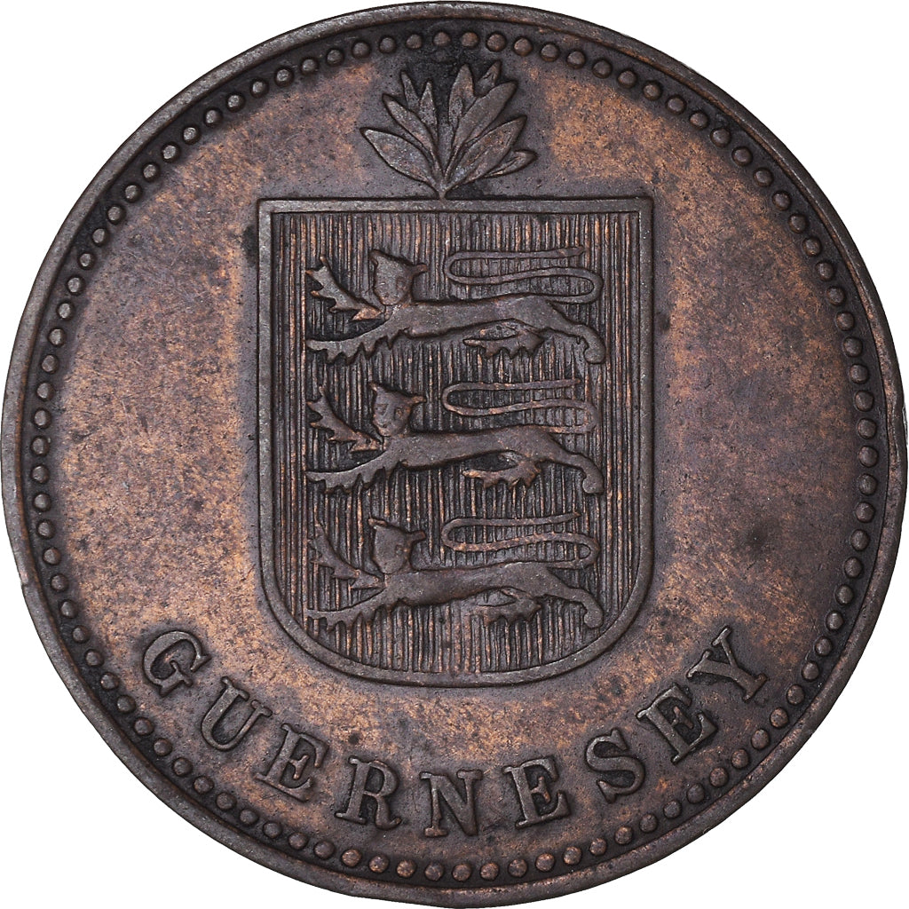 Monnaie, Guernesey, 4 Doubles, 1914, Heaton, TB+, Bronze, KM:13