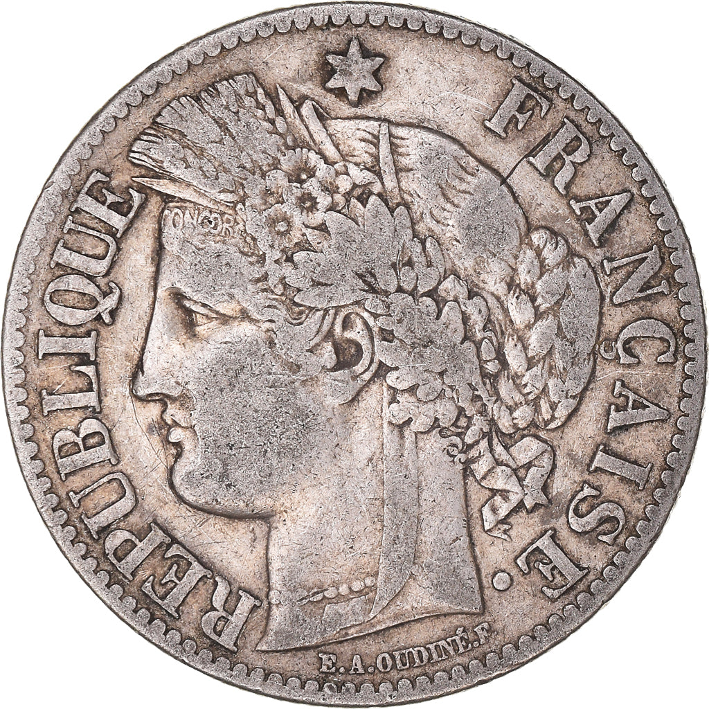 Coin, France, Cérès, 2 Francs, 1881, Paris, VF(30-35), Silver, KM:817.1