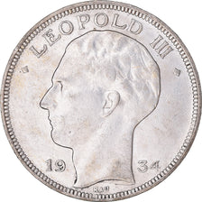 Coin, Belgium, 20 Francs, 20 Frank, 1934, Brussels, EF(40-45), Silver, KM:105