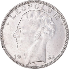 Coin, Belgium, 20 Francs, 20 Frank, 1935, Brussels, EF(40-45), Silver, KM:105