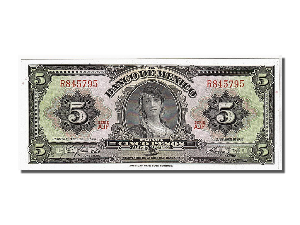 Banknote, Mexico, 5 Pesos, 1963, UNC(65-70)
