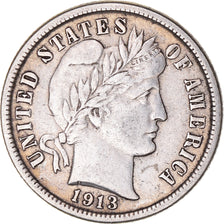 Coin, United States, Barber Dime, Dime, 1913, U.S. Mint, Philadelphia
