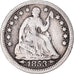 Coin, United States, Seated Liberty Half Dime, Half Dime, 1853, U.S. Mint