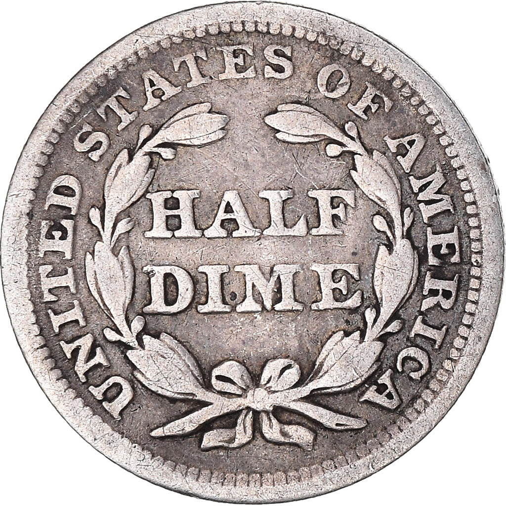 Coin, United States, Seated Liberty Half Dime, Half Dime, 1853, U.S. Mint
