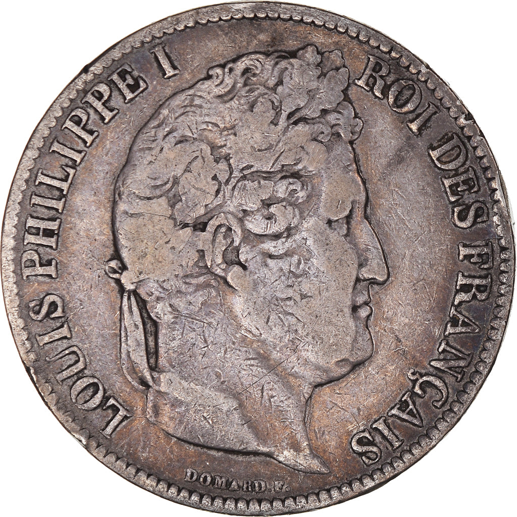 Moneta, Francja, Louis-Philippe, 5 Francs, 1831, Lyon, VF(30-35), Srebro