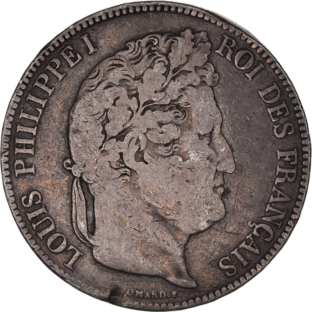 Coin, France, Louis-Philippe, 5 Francs, 1834, Lille, VF(20-25), Silver