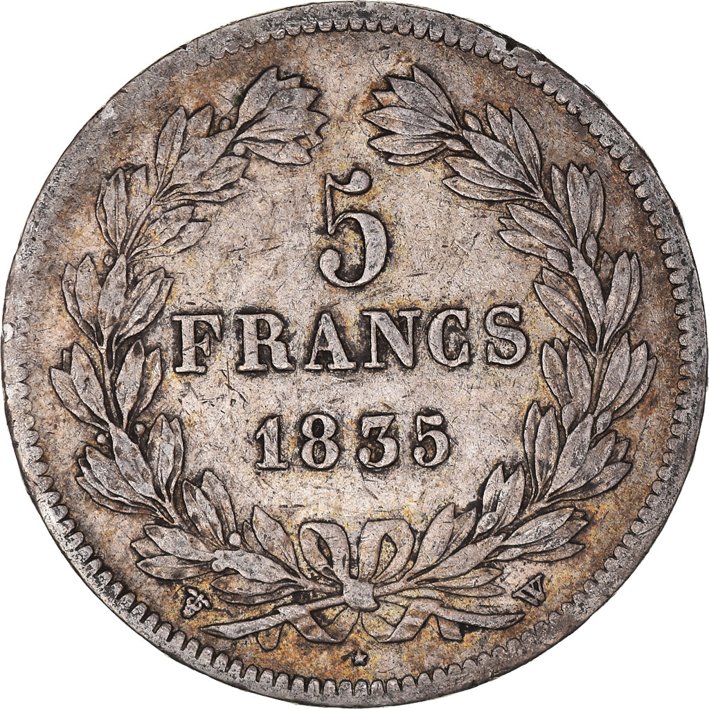 Münze, Frankreich, Louis-Philippe, 5 Francs, 1835, Lille, S+, Silber