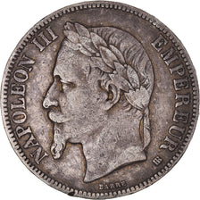 Coin, France, Napoléon III, 5 Francs, 1868, Strasbourg, EF(40-45), Silver