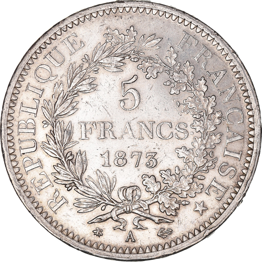 Coin, France, Hercule, 5 Francs, 1873, Paris, EF(40-45), Silver, KM:820.1