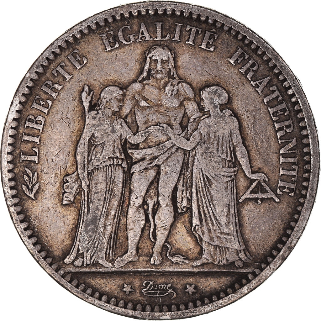 Coin, France, Hercule, 5 Francs, 1873, Paris, VF(30-35), Silver, KM:820.1