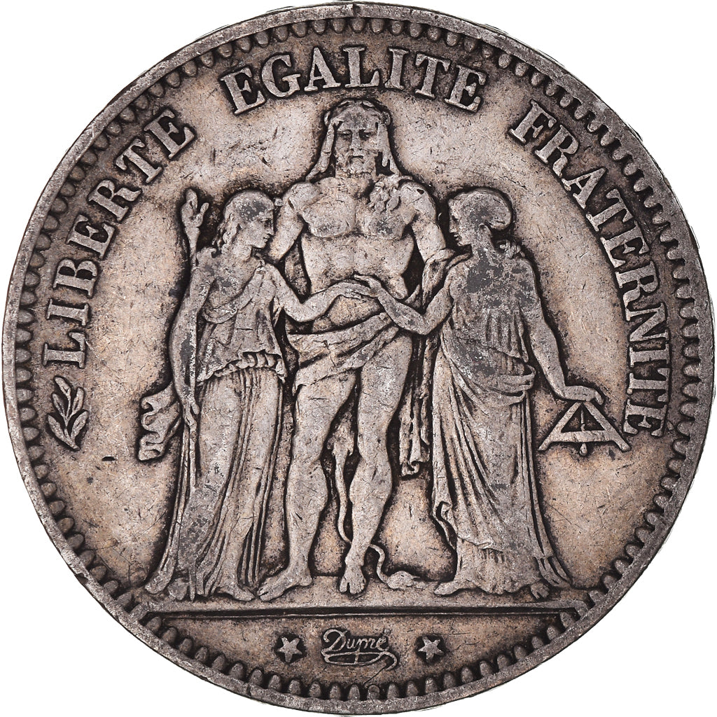 Monnaie, France, Hercule, 5 Francs, 1876, Paris, TB+, Argent, Gadoury:745a