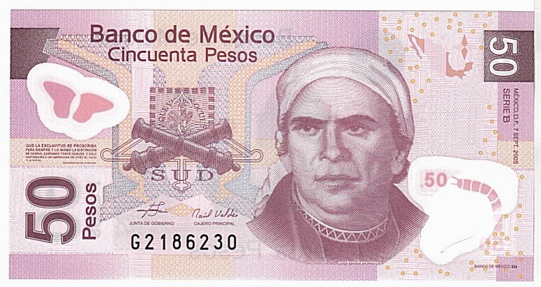 Billete, 50 Pesos, 2005, México, KM:123b, UNC