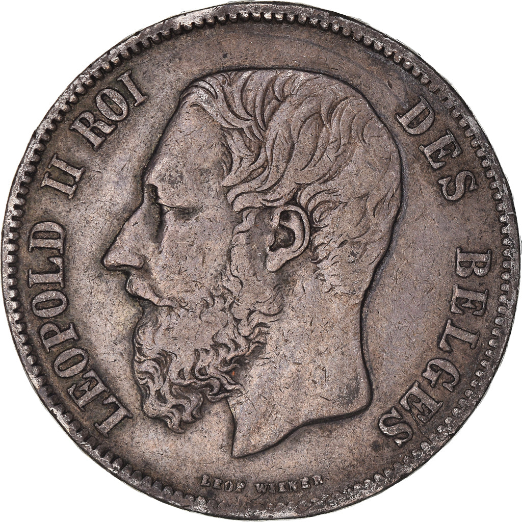 Monnaie, Belgique, Leopold II, 5 Francs, 5 Frank, 1870, Bruxelles, TB+, Argent