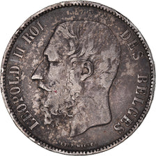 Monnaie, Belgique, Leopold II, 5 Francs, 5 Frank, 1873, Bruxelles, TB+, Argent
