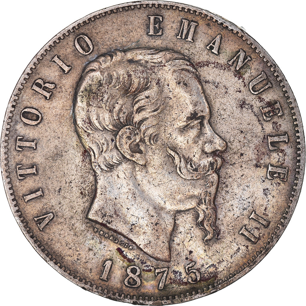 Monnaie, Italie, Vittorio Emanuele II, 5 Lire, 1875, Rome, TTB, Argent, KM:8.4