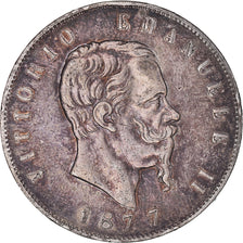 Monnaie, Italie, Vittorio Emanuele II, 5 Lire, 1877, Rome, TTB, Argent, KM:8.4