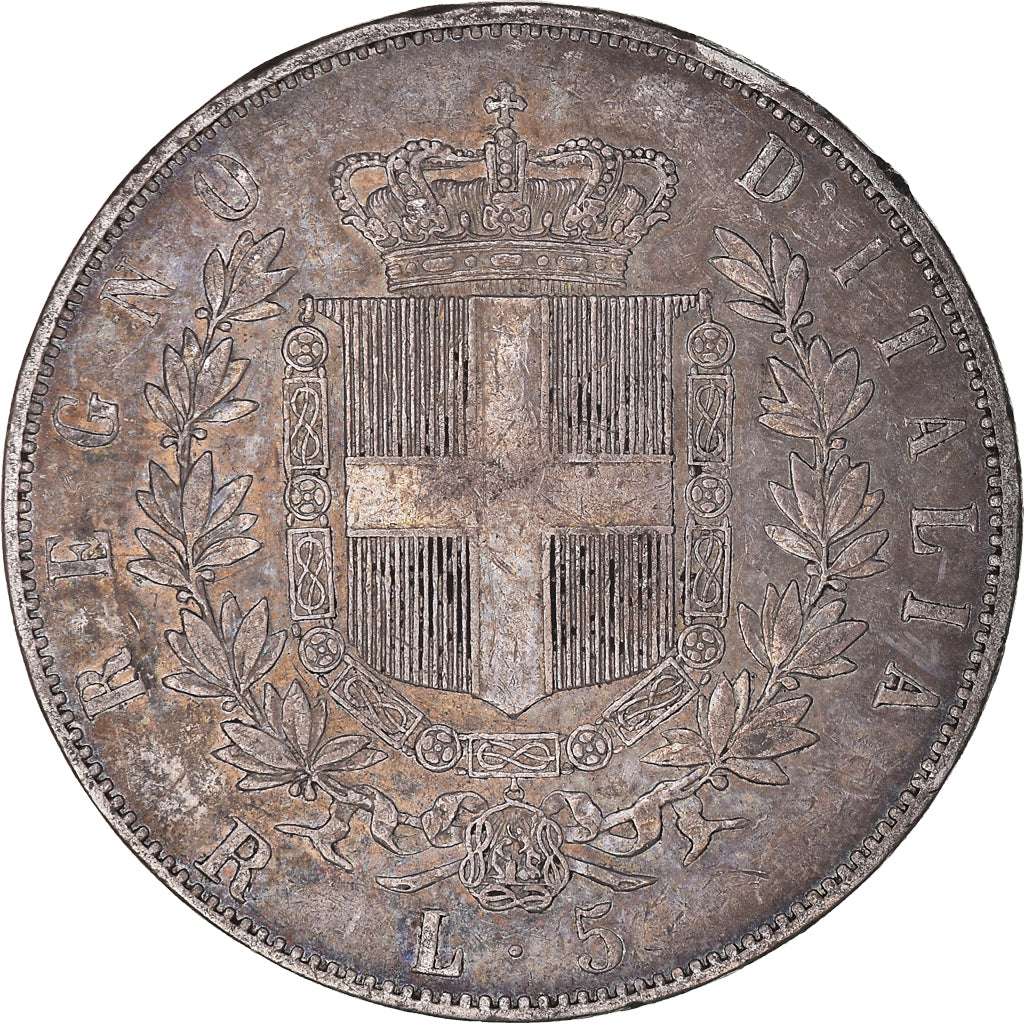 Monnaie, Italie, Vittorio Emanuele II, 5 Lire, 1877, Rome, TTB, Argent, KM:8.4