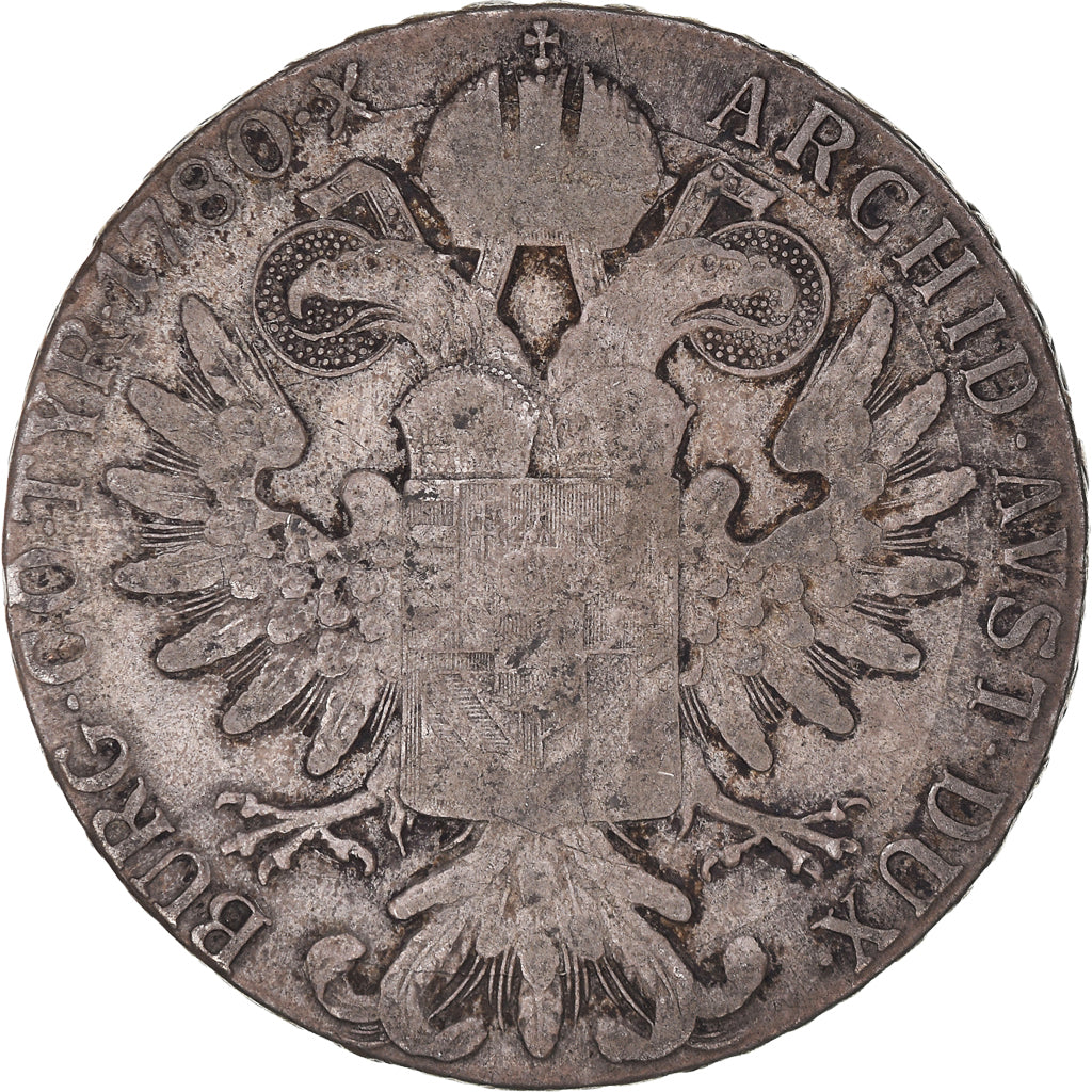 Monnaie, Autriche, Maria Theresa, Thaler, 1780, Vienna, Refrappe, TB+, Argent