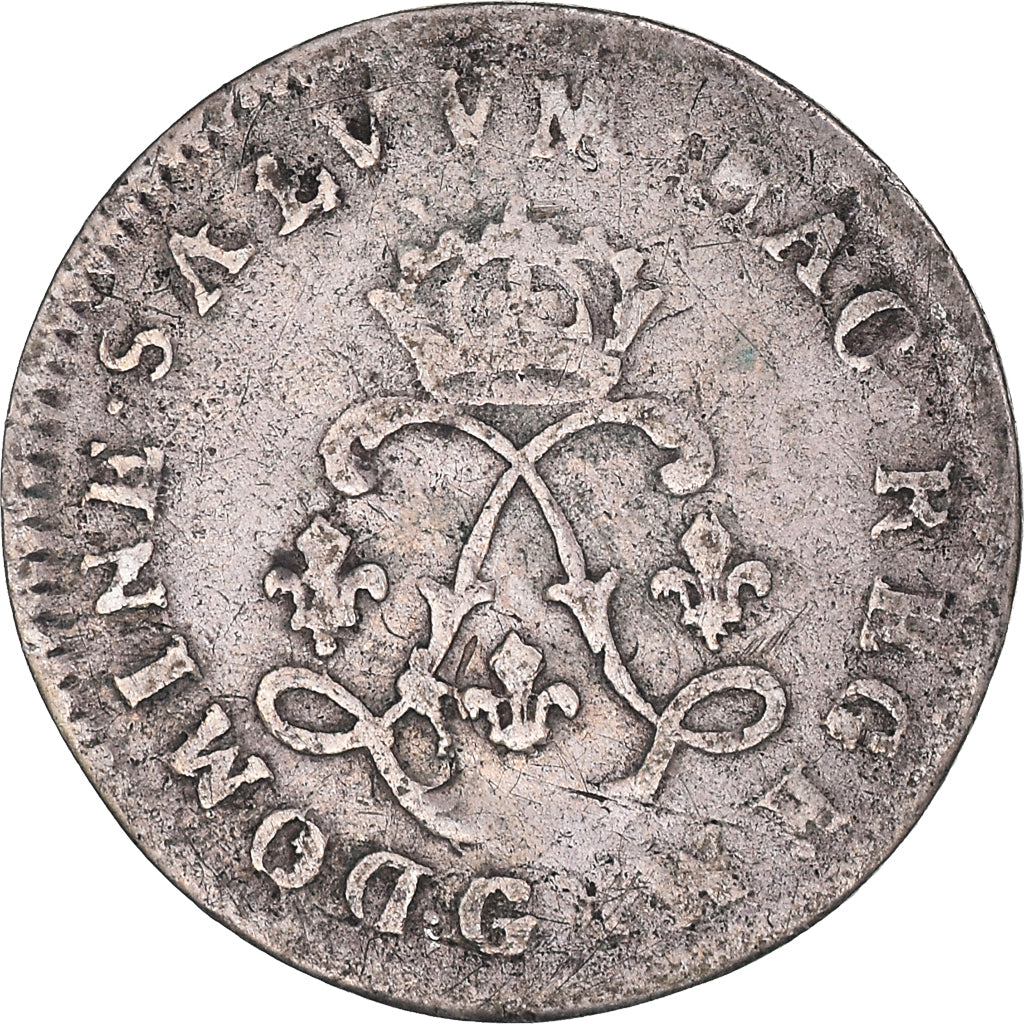 Munten, Frankrijk, Louis XIV, 4 Sols aux 2 L, 1692, Poitiers, FR, Zilver