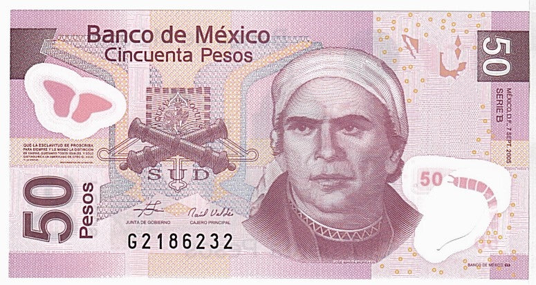 Billete, 50 Pesos, 2005, México, KM:123b, UNC