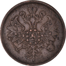 Moneda, Rusia, Alexander II, 2 Kopeks, 1861, Ekaterinbourg, BC+, Cobre, KM:4a.1