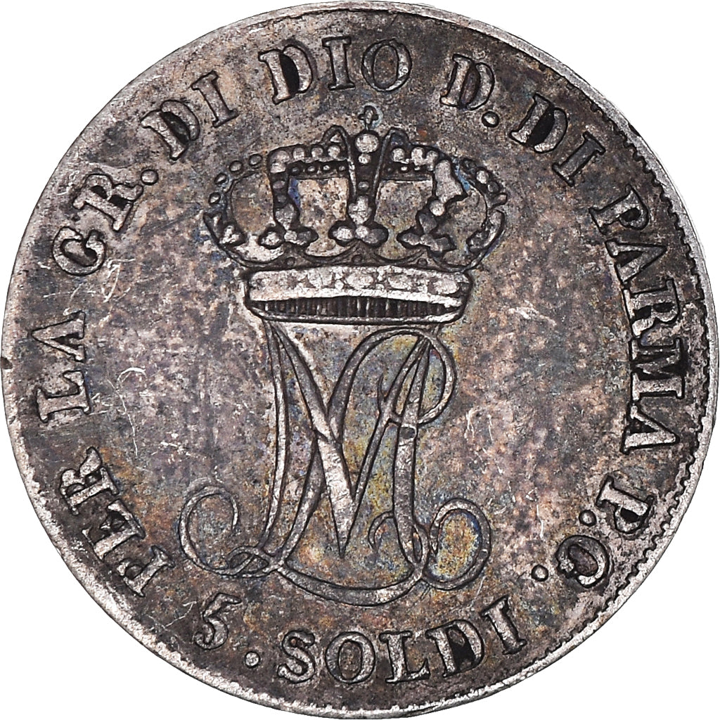 Munten, Italiaanse staten, PARMA, Maria Luigia, 5 Soldi, 1830, Parma, ZF