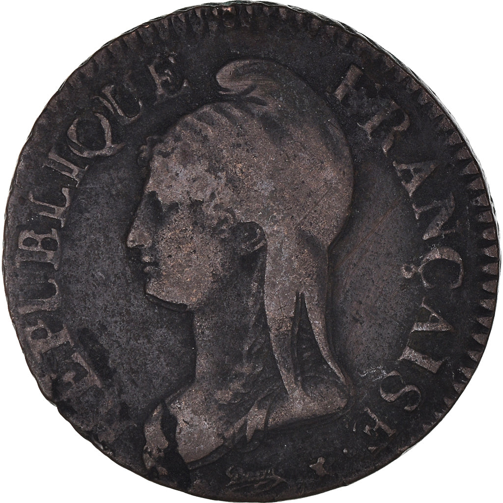 Moeda, França, Dupré, 5 Centimes, AN 7, Paris, VF(30-35), Bronze, KM:640.1