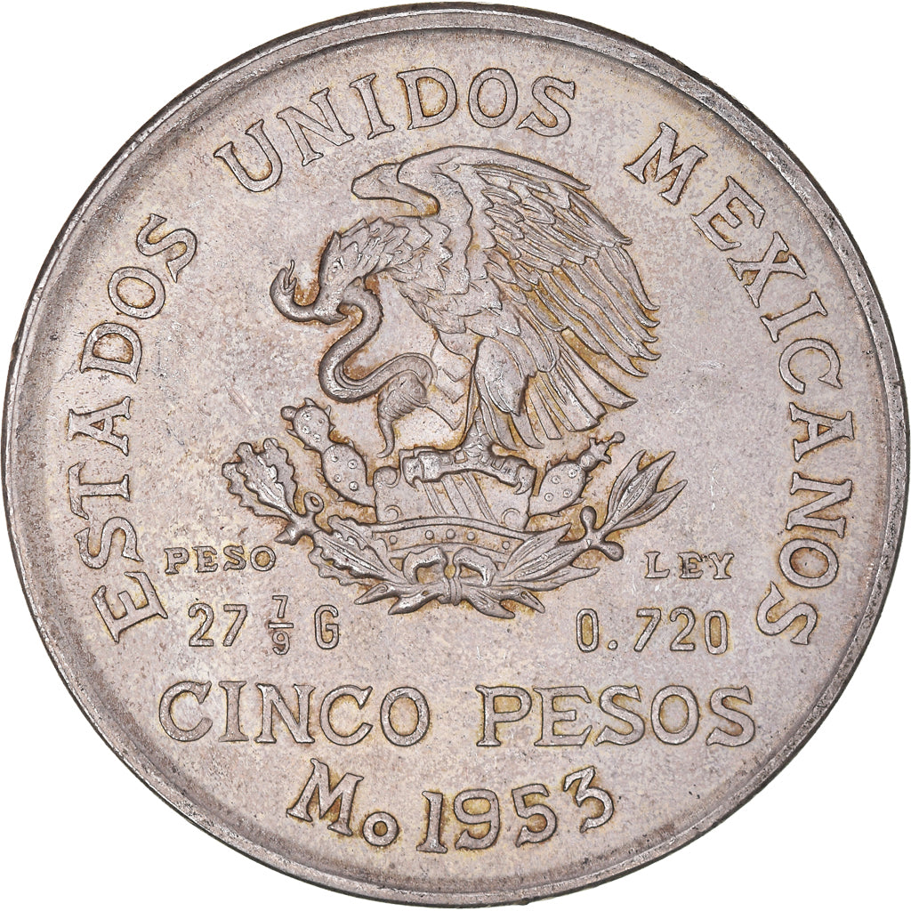 Monnaie, Mexique, 5 Pesos, 1953, Mexico City, TTB, Argent, KM:468