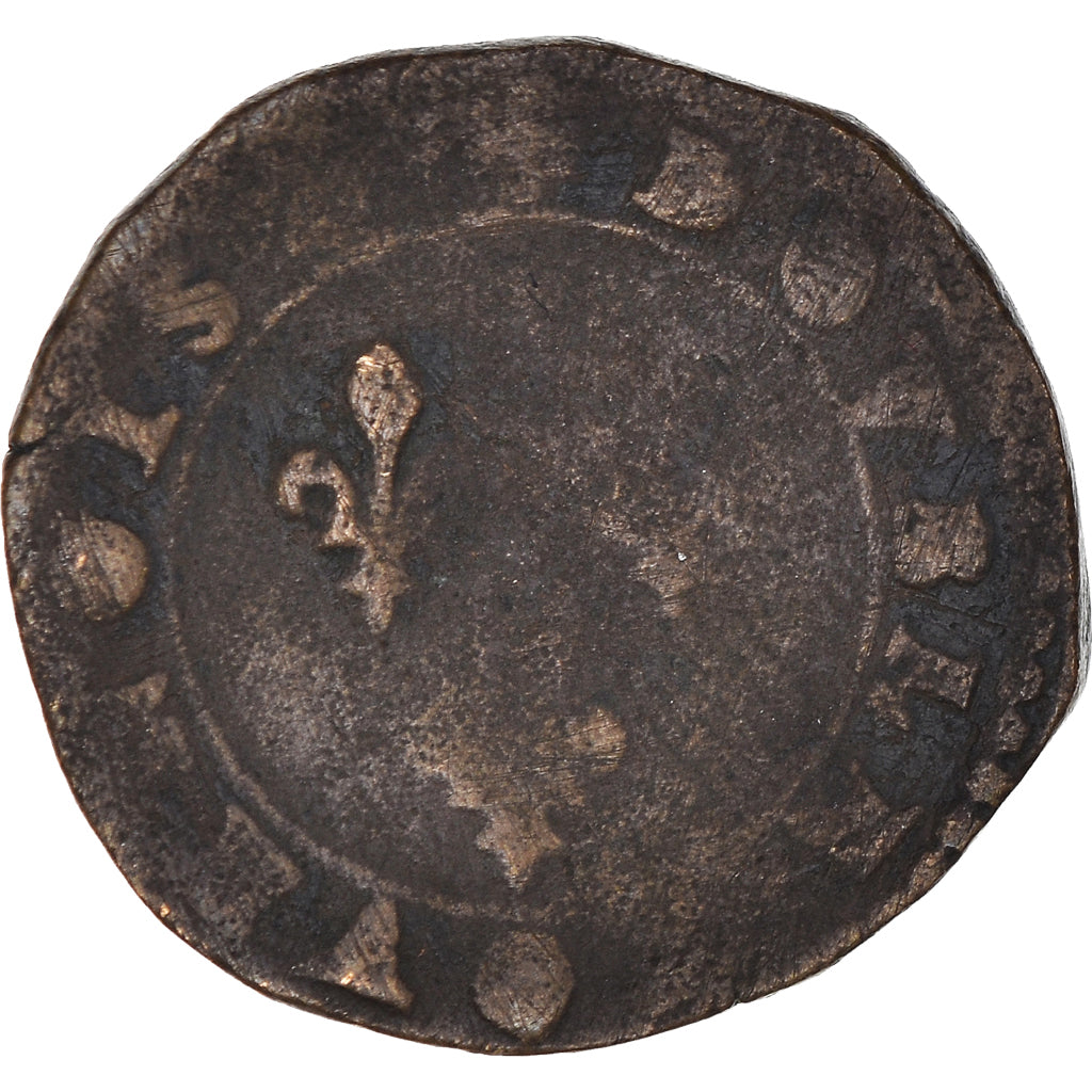 Monnaie, France, Henri III, Double Tournois, Paris, TB, Cuivre, CGKL:88