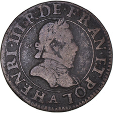 Coin, France, Henri III, Double Tournois, 1578, Paris, VF(30-35), Copper