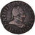 Moneda, Francia, Henri III, Double Tournois, 158[?], Rouen, BC+, Cobre