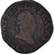 Moneda, Francia, Henri III, Double Tournois, 1589, Rouen, BC+, Cobre
